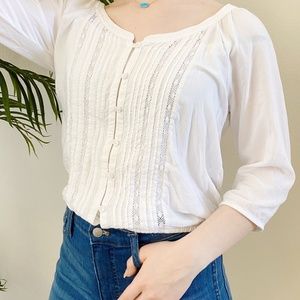 American Eagle Outfitters 3/4 sleeve blouse Size M